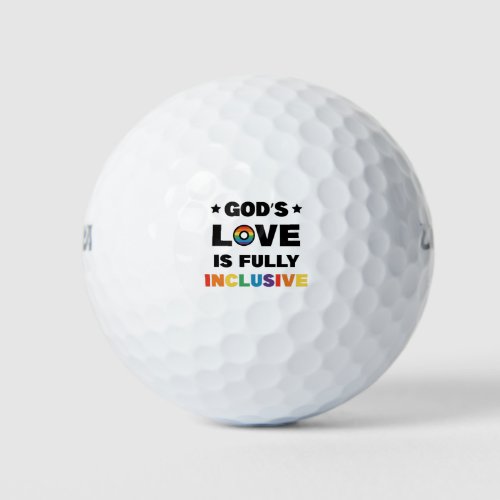 Gods Love Is Fully Inclusive Gay LGBT Pride Month Golf Balls