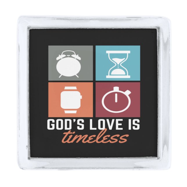 God's Love is Timeless Christian Lapel Pin (Front)