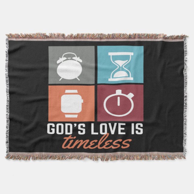 God's Love is Timeless Christian Throw Blanket (Front)