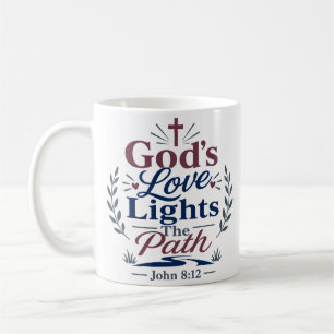 God's Love Lights The Path Christian Quote Coffee Mug