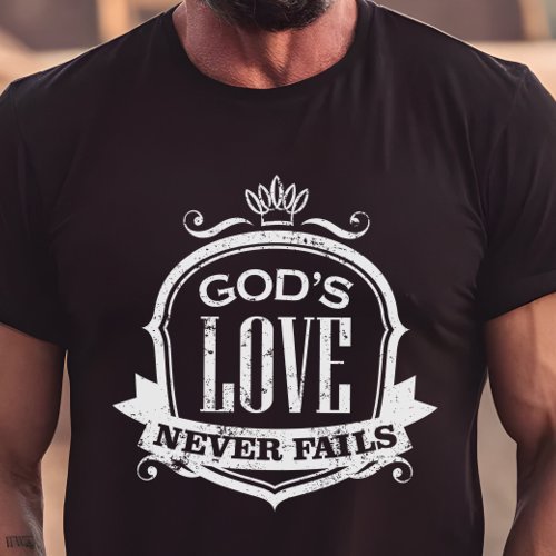 God'S Love Never Fails Christian Tri-Blend Shirt