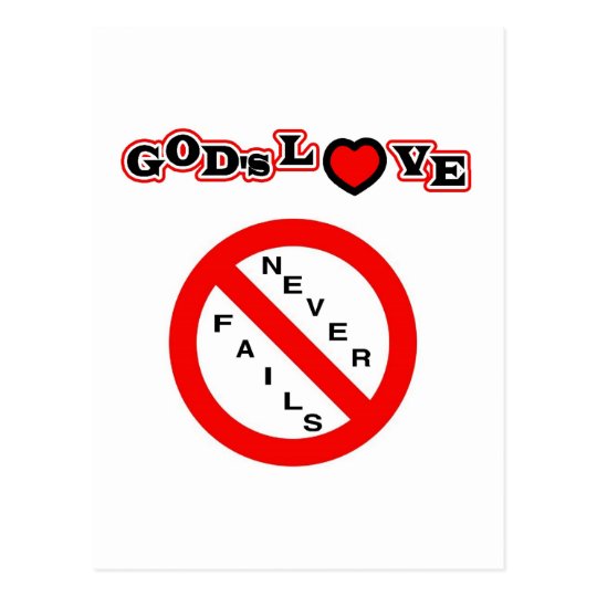 God's Love Never Fails Postcard