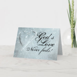 God's Love Never Fails Valentine's Day Holiday Card