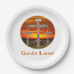 Gods Love Paper Plates
