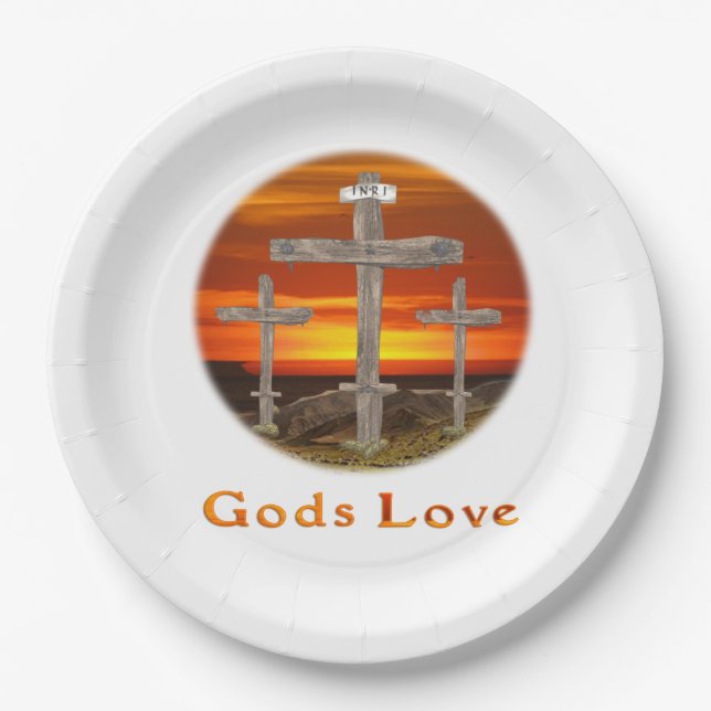 Gods Love Paper Plates (Front)