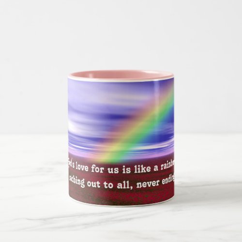 Gods Love Rainbow Two_Tone Coffee Mug