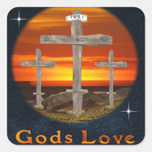 Gods Love Square Sticker