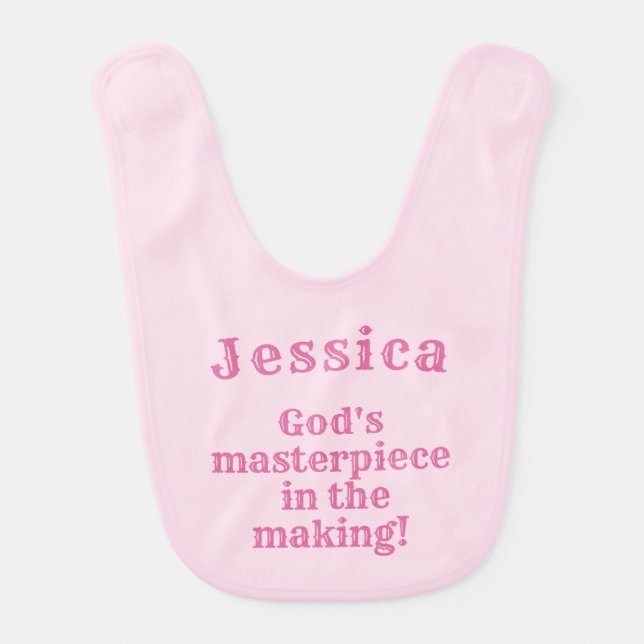 God's Masterpiece Baby Bib (Front)