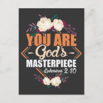 God's Masterpiece Ephesians 2:10 Bible Verse Postcard