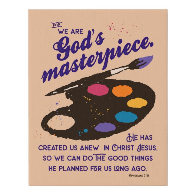 God's Masterpiece poster Faux Canvas Print (Front)