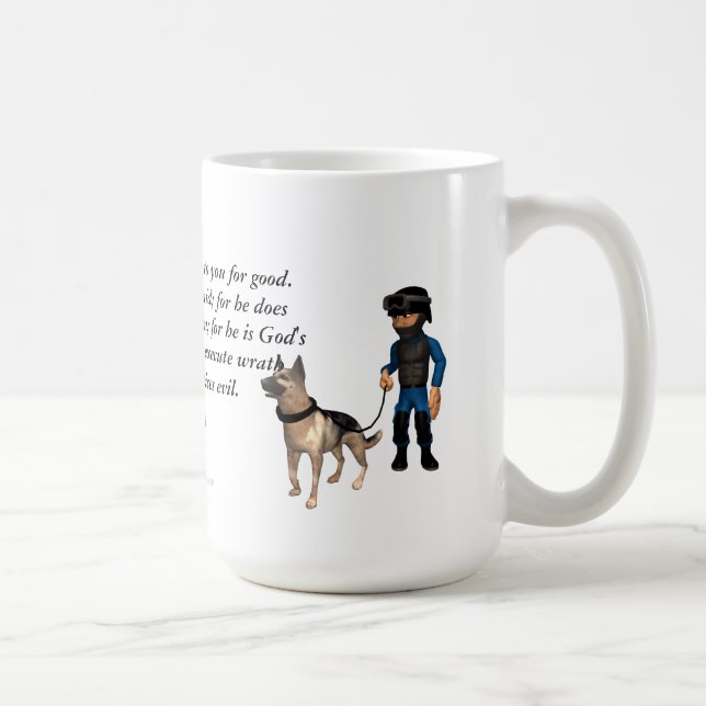 God's Ministers Police and Dog Coffee Mug (Right)