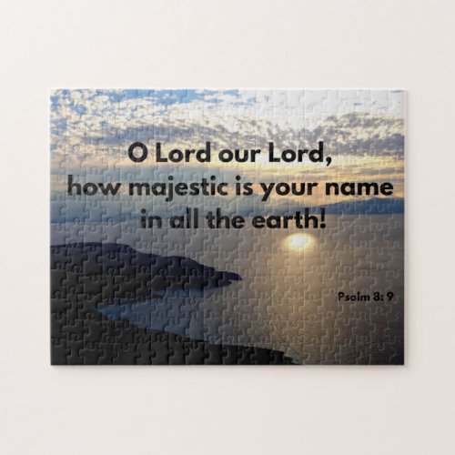 Gods Name Is Majestic Psalm 8 Bible Verse Jigsaw Puzzle