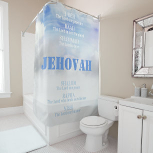 God's Names JIREH SHALOM RAPHA Shower Curtain