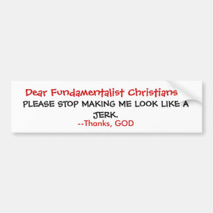 God's no Jerk Bumper Sticker