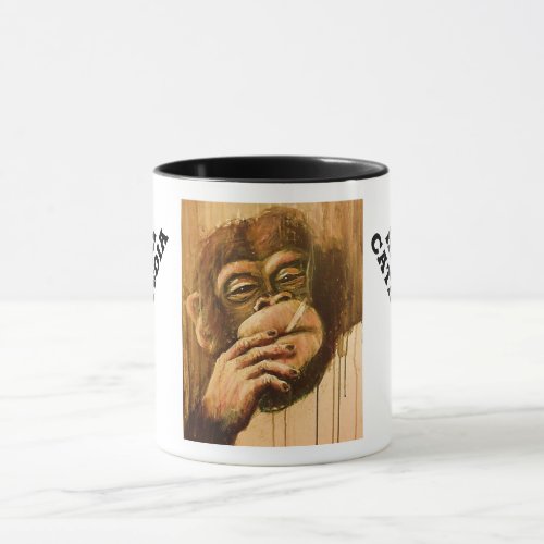 Gods Own Happy Ape Catalogue Big 80s Mug 