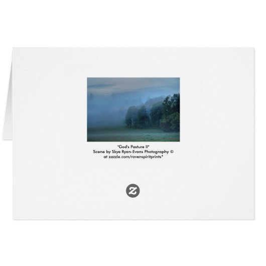 God's Pasture, Misty Forest & Field Nature Scene 2 (Back Horizontal)