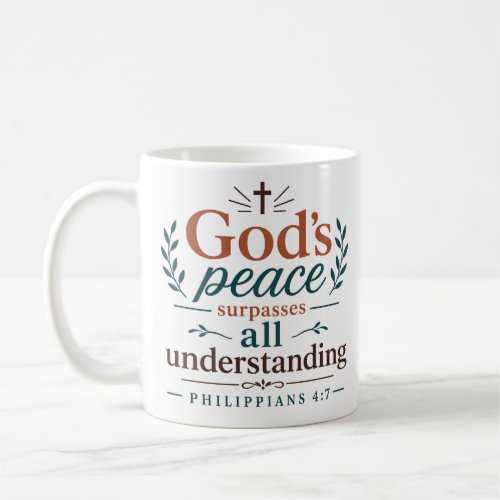 Gods Peace Surpasses All Understanding Scripture Coffee Mug
