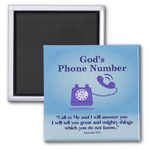 Gods Phone Number Jeremiah 333 Magnet