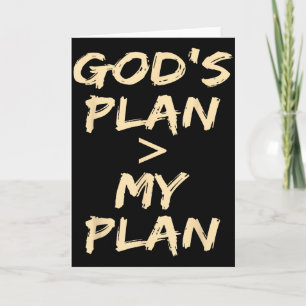 Gods Plan > My Plan Funny Christians Card