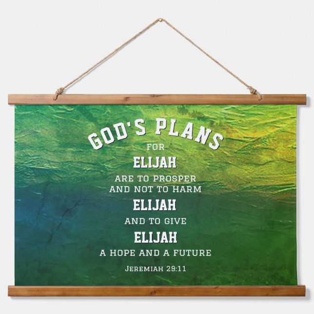 GOD'S PLANS Jeremiah 29:11 Christian Hanging Tapestry (Front)