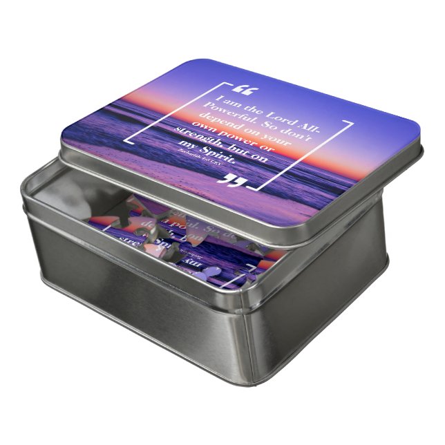 God's Power: Holy Spirit Ocean Acrylic Jigsaw Puzzle (Lid Open)