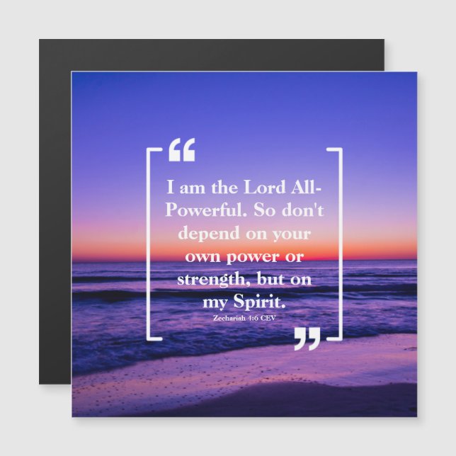 God's Power: Holy Spirit Ocean Magnet Card (Front/Back)