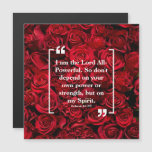 God&#39;s Power: Holy Spirit Red Roses Magnet Card