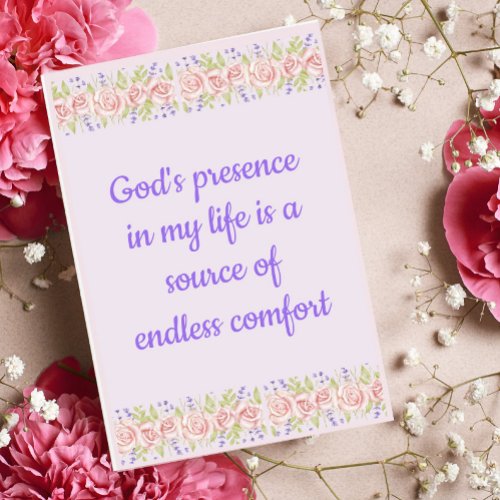 Gods Presence In My Life Christian Affirmation Holiday Card