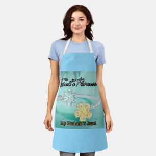 God's Princess Bling Light Turquoise Apron