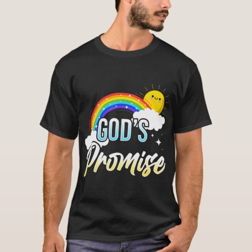 Gods Promise a Rainbow _ Christian Religion Sayin T_Shirt