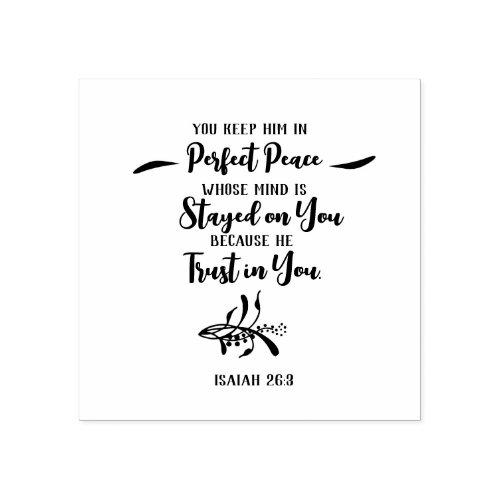 Gods Promise for your Every Need 3 _ Isa 236 Rubber Stamp