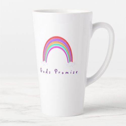 Gods Promise Rainbow  Latte Mug