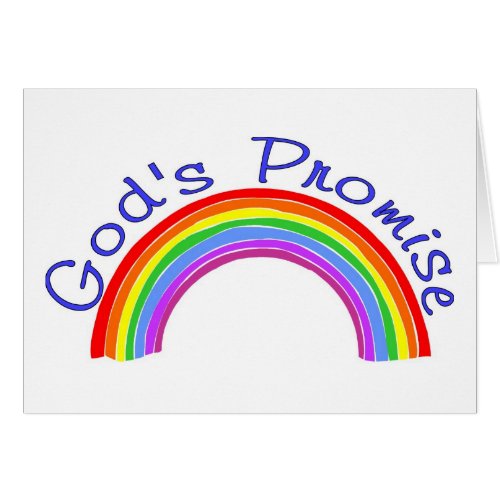 Gods promise with rainbow Christian