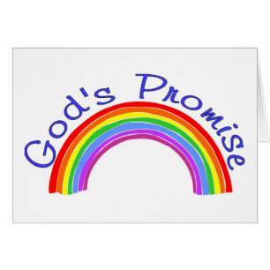 God's promise with rainbow Christian Cards