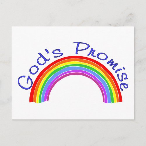 Gods promise with rainbow Christian Postcard