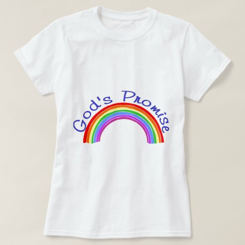 Gods promise with rainbow Christian T_Shirt