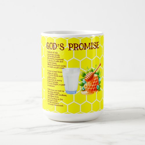 Gods Promise Yellow Honey Hive Print Coffee Mug