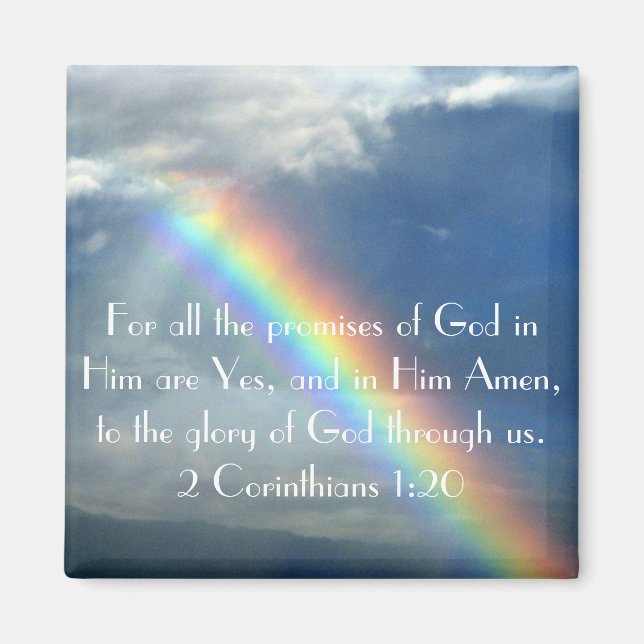 God's Promises bible verse poster Magnet (Front)