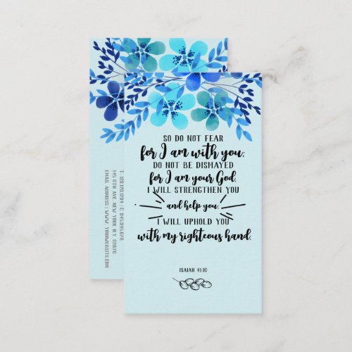 Gods Promises for your Every Need _ Isa 41 Business Card