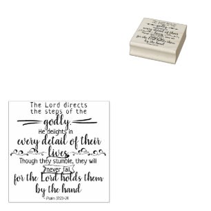 God's Promises for your Every Need - Psalm 37:23-2 Rubber Stamp