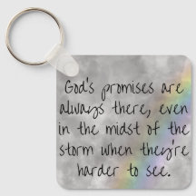 God's Promises Keychain - Hope Through the Storm