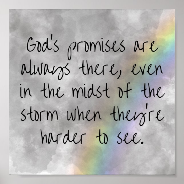 God's Promises Poster - Hope in the Storm (Front)