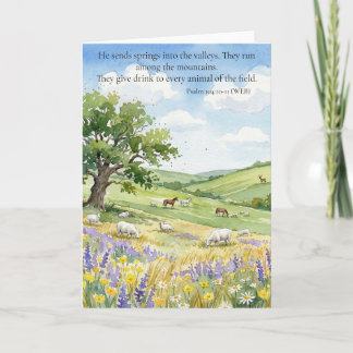 God's Provision: Psalm 104:10-11  Card