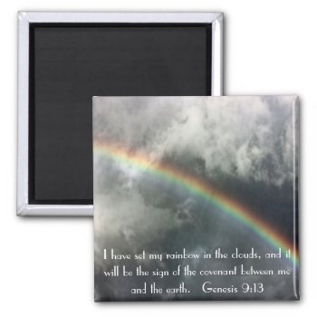 God's Rainbow Bible Verse Genesis 9:13 Magnet by LPFedorchak at Zazzle