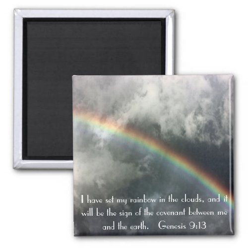 Gods rainbow bible verse Genesis 913 Magnet