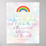 God's Rainbow Genesis 9 Christian Bible Verse Wall Poster