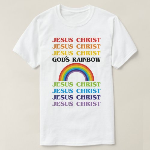 Gods Rainbow Jesus Christ T_Shirt