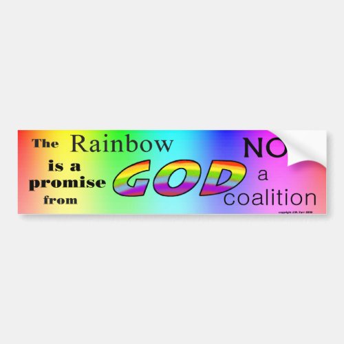 Gods Rainbow Promise Bumper Sticker