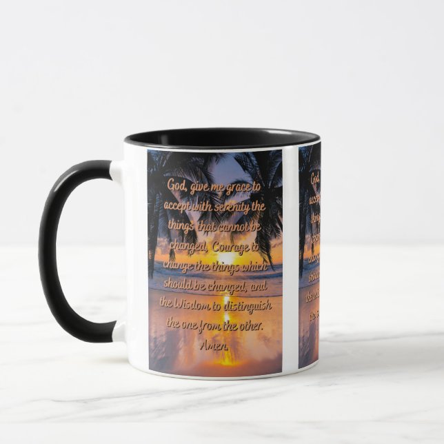 God's Serenity Prayer Two-Tone Mug (Left)