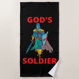 God's Soldier In Arms Beach Towel